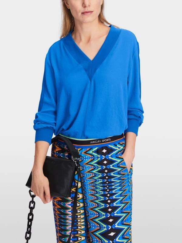 Marc Cain Lässige Bluse in Materialmix Valentinstagsangebot