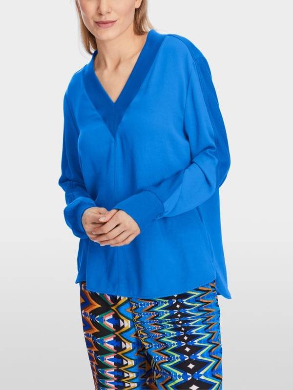 Marc Cain Lässige Bluse in Materialmix Valentinstagsangebot