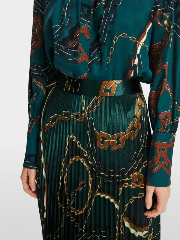 Marc Cain Plisseerock mit Ketten-Print Clearance-Verkauf