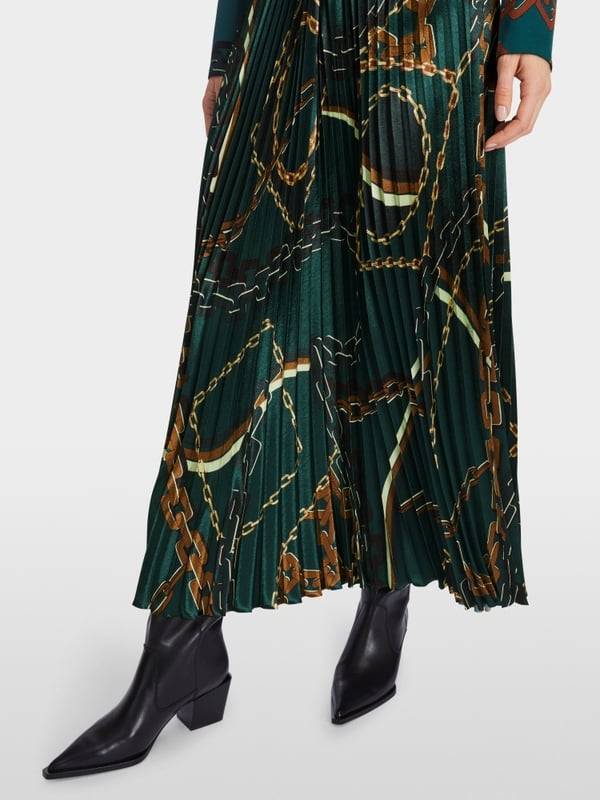 Marc Cain Plisseerock mit Ketten-Print Clearance-Verkauf