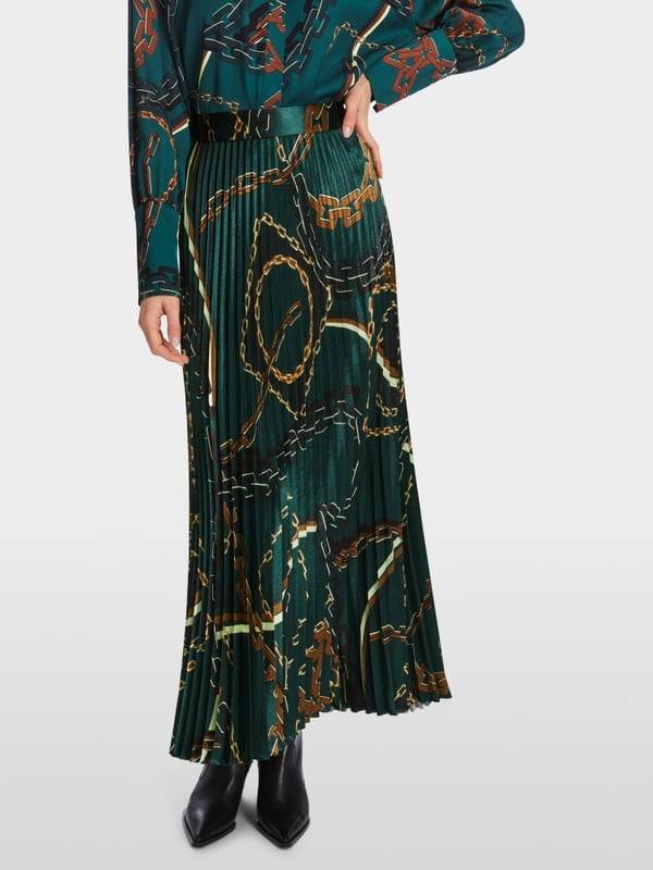Marc Cain Plisseerock mit Ketten-Print Clearance-Verkauf