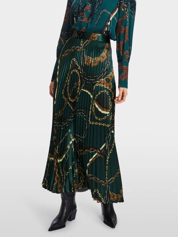 Marc Cain Plisseerock mit Ketten-Print Clearance-Verkauf