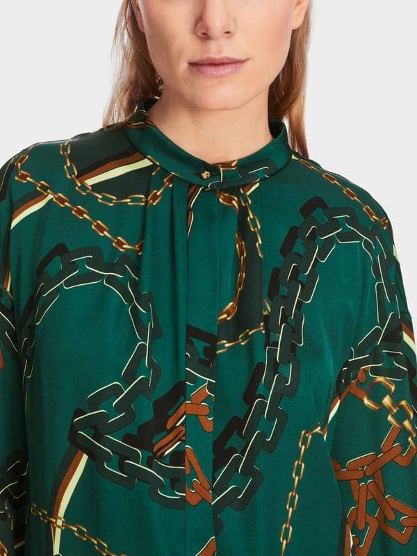 Marc Cain Bluse mit Ketten-Print Kostenloser Versand international