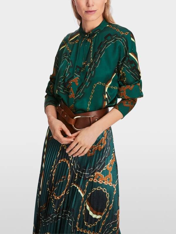 Marc Cain Bluse mit Ketten-Print Kostenloser Versand international