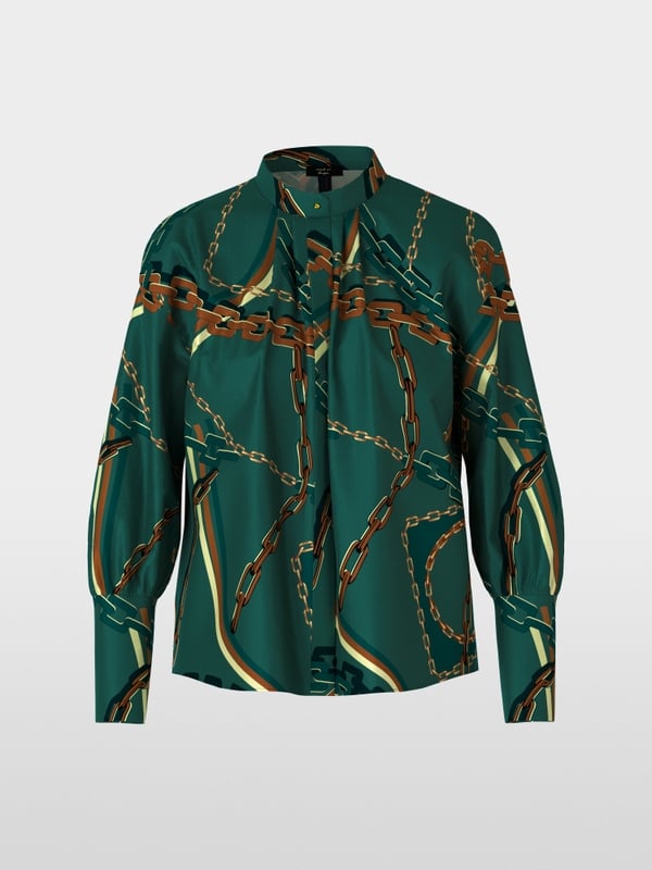 Marc Cain Bluse mit Ketten-Print Kostenloser Versand international