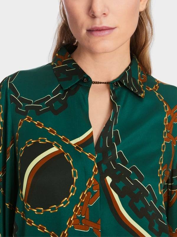 Marc Cain Seidenbluse mit Ketten-Design Speichern exportieren