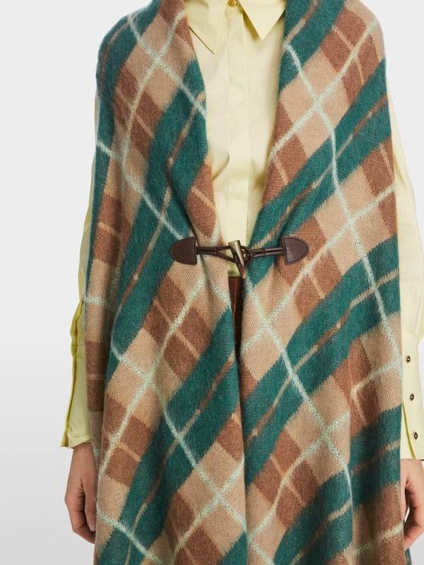 Marc Cain Karo-Cape Knitted in Germany Kostenloser Versand