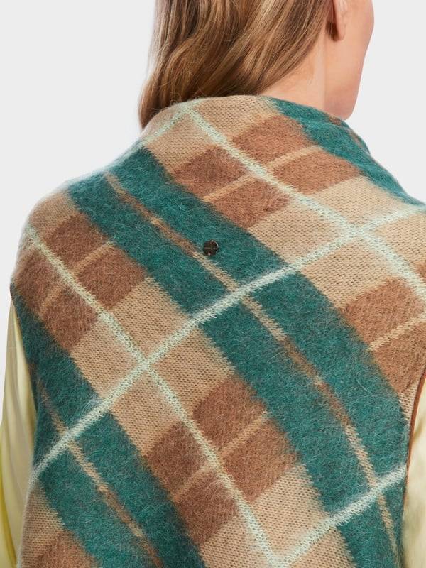 Marc Cain Karo-Cape Knitted in Germany Kostenloser Versand