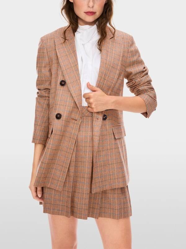 Marc Cain Blazer mit Mini-Pepita-Muster 50% Rabatt für begrenzte Zeit