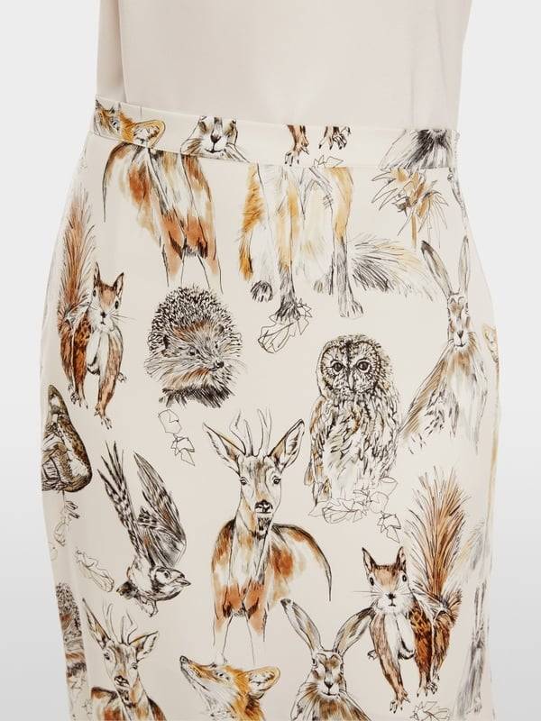 Marc Cain Langer Rock mit Tier-Print Vatertagsangebot