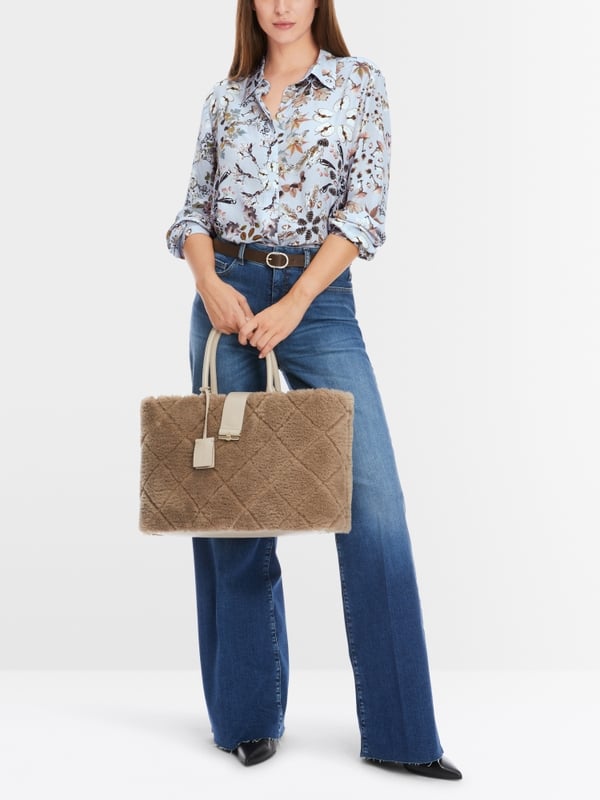 Marc Cain Viskosebluse mit Alloverprint Heißer Verkauf