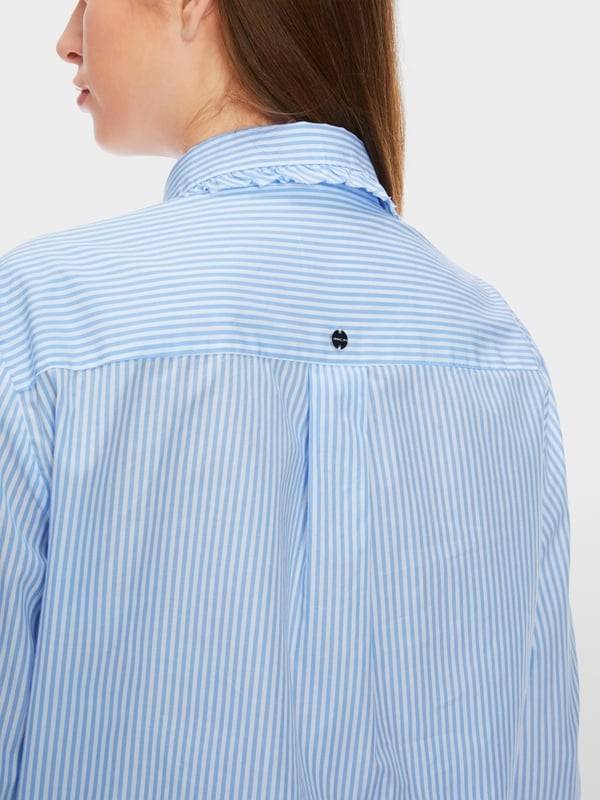 Marc Cain Gestreifte Bluse aus reiner Baumwolle Exklusive Angebote