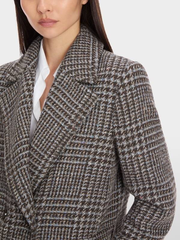 Marc Cain Langer Blazer-Mantel in Vintage-Karo Räumungsverkauf