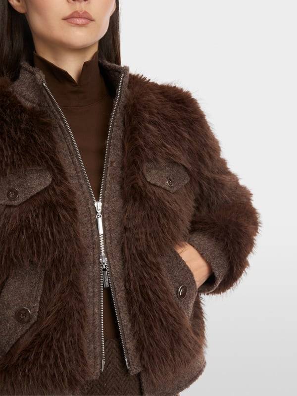 Marc Cain Outdoorjacke in Fun Fur Begrenzte Freigabe