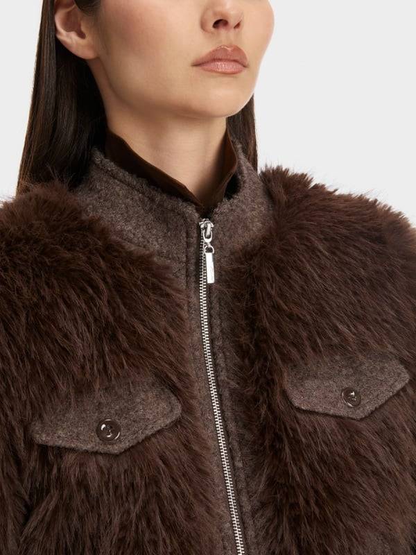 Marc Cain Outdoorjacke in Fun Fur Begrenzte Freigabe