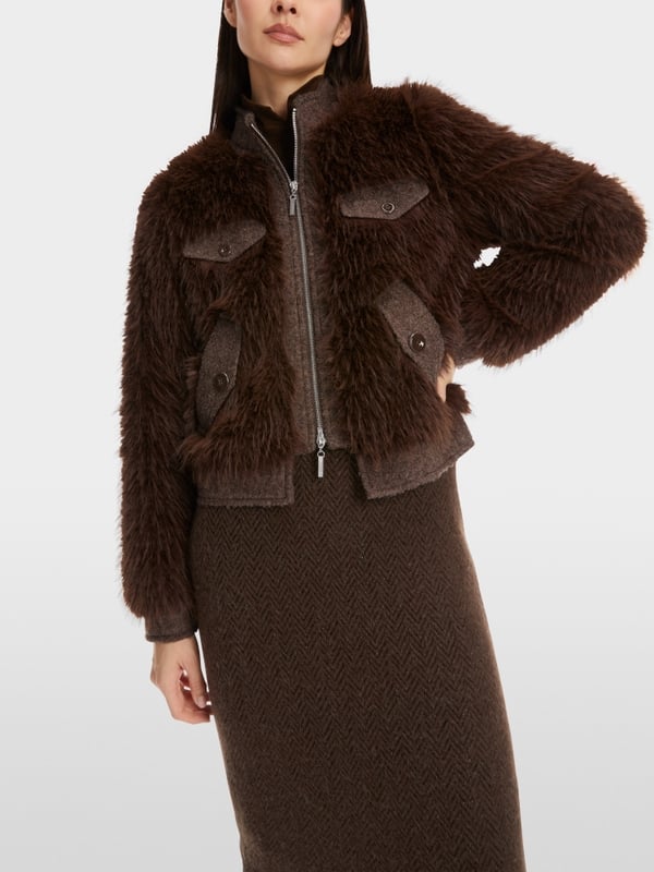 Marc Cain Outdoorjacke in Fun Fur Begrenzte Freigabe