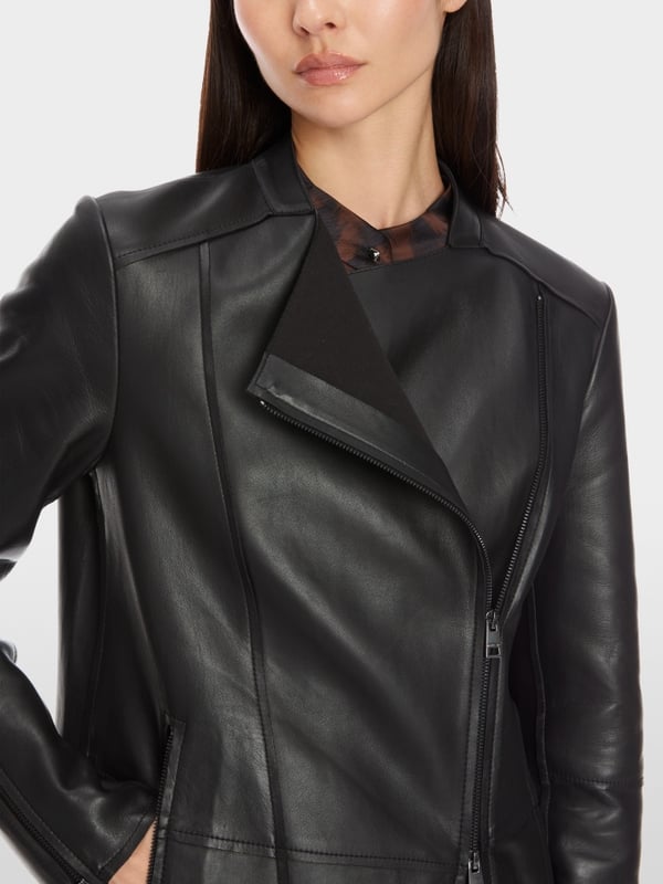 Marc Cain Lange Lederjacke mit Zipp Letzte 2 Tage
