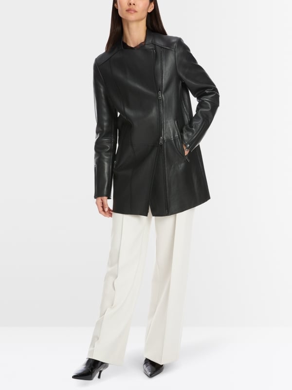 Marc Cain Lange Lederjacke mit Zipp Letzte 2 Tage