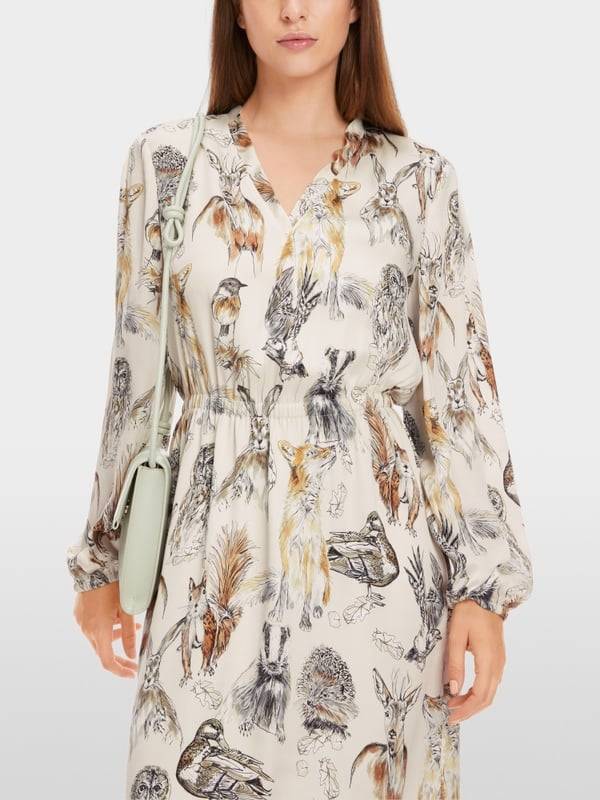 Marc Cain Tailliertes Minikleid mit Print Riesige Rabatte