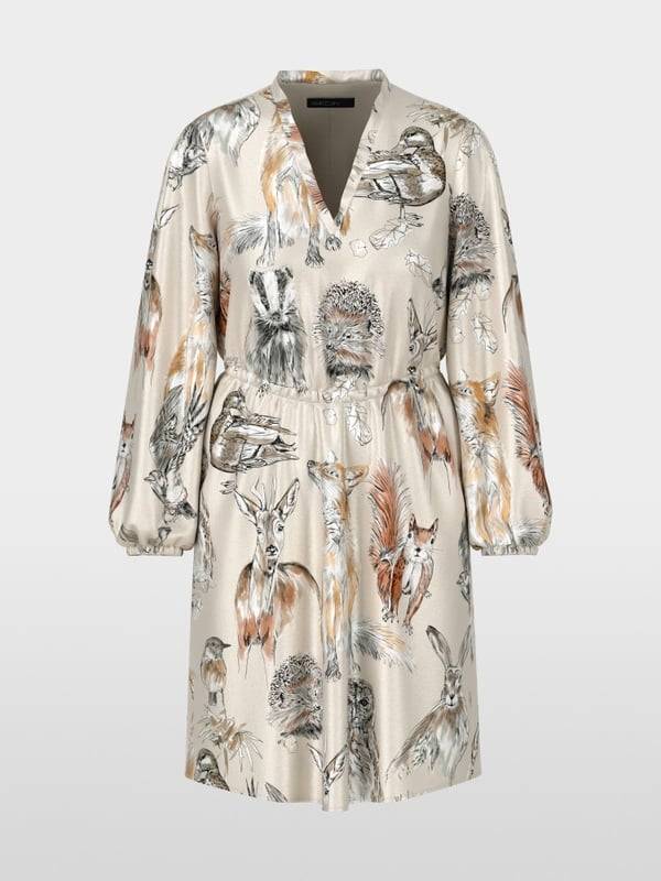 Marc Cain Tailliertes Minikleid mit Print Riesige Rabatte