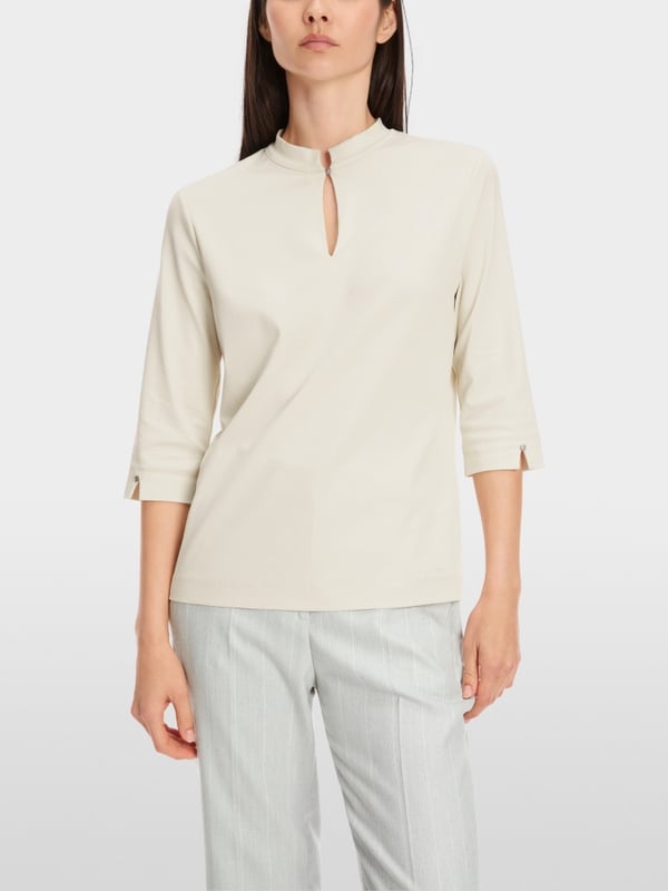 Marc Cain Elegantes T-Shirt mit Stehkragen Sonderangebot