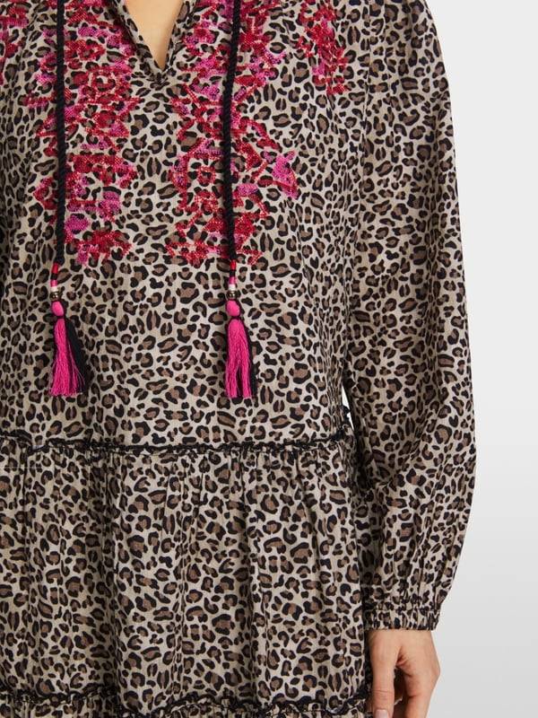 Marc Cain Kurzes Stufenkleid in Baumwolle Black Friday Preise