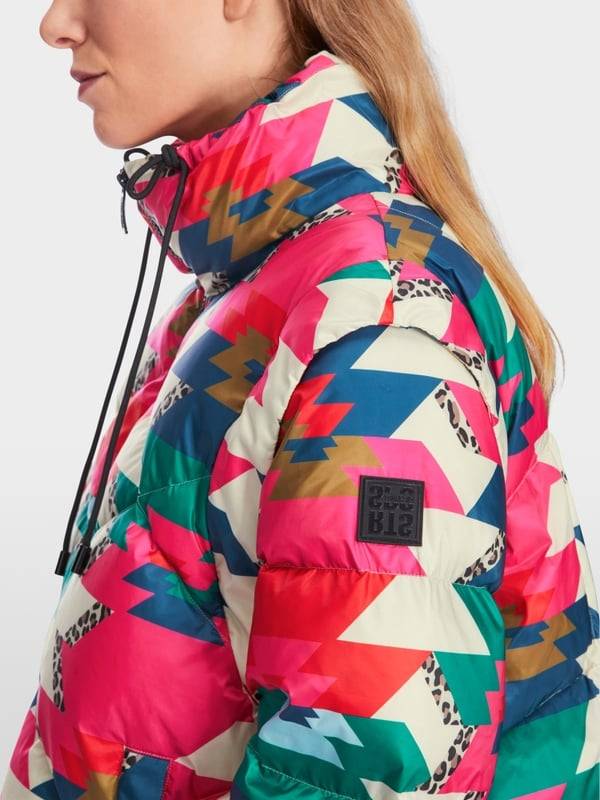 Marc Cain Daunenjacke mit Print "Rethink Together" Saisonschlussverkauf