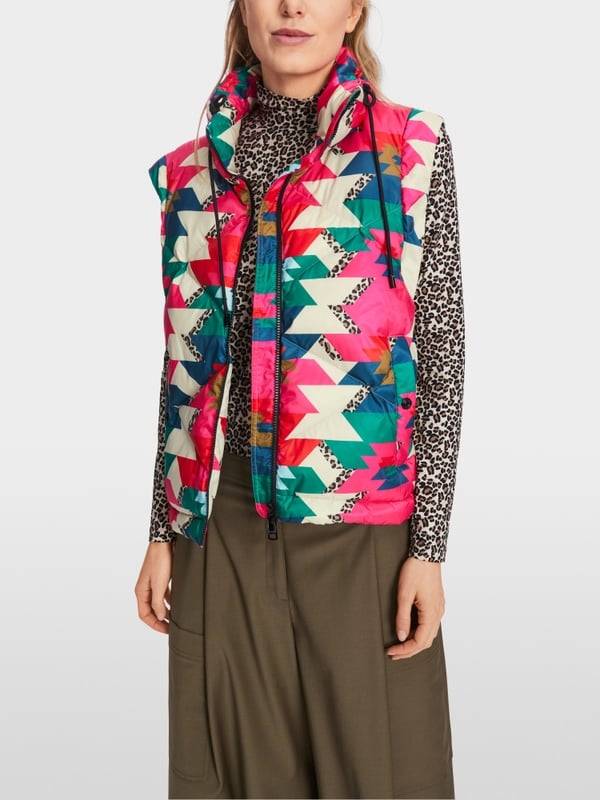 Marc Cain Daunenjacke mit Print "Rethink Together" Saisonschlussverkauf
