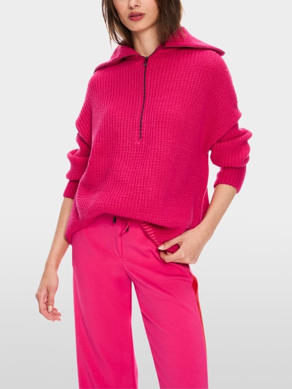 Marc Cain Sweater mit Troyer - Knitted in Germany Valentinstagsangebot