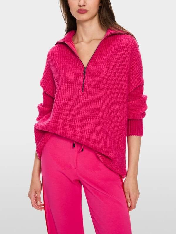 Marc Cain Sweater mit Troyer - Knitted in Germany Valentinstagsangebot