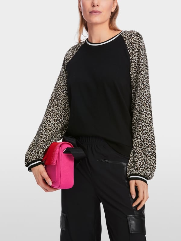 Marc Cain Raglan-Shirt in Materialmix VIP-Rabatte