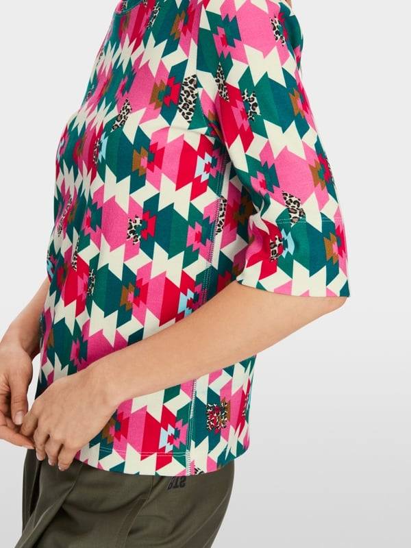 Marc Cain T-Shirt in Baumwoll-Ripp Wochenangebot