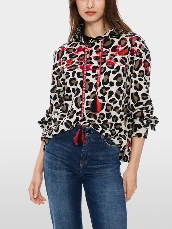 Marc Cain Kapuzen-Sweatshirt in Mustermix Bis zu 55% Rabatt