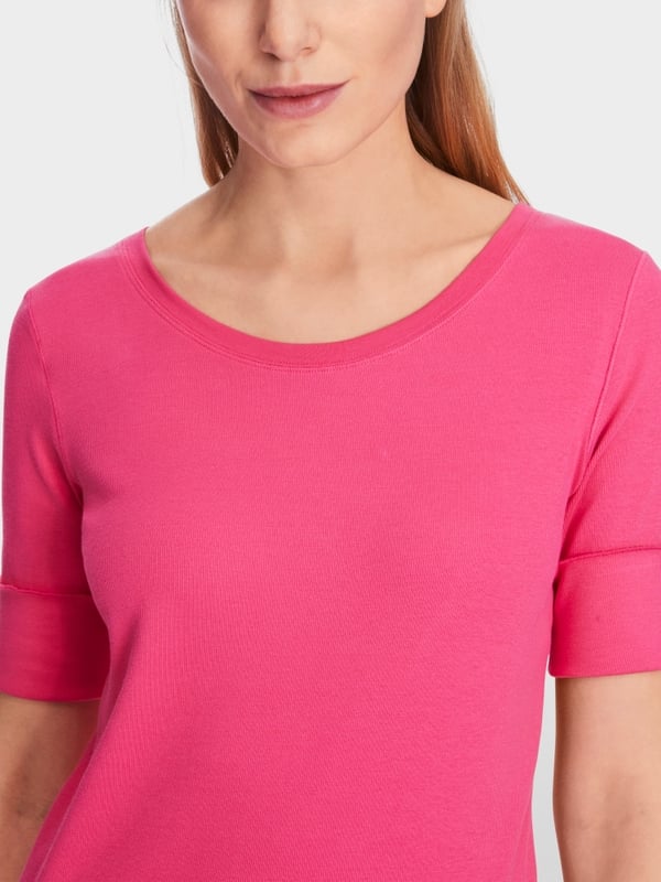 Marc Cain Baumwoll-T-Shirt mit 3/4-Ärmel 50% Rabatt mit kostenlosem Versand