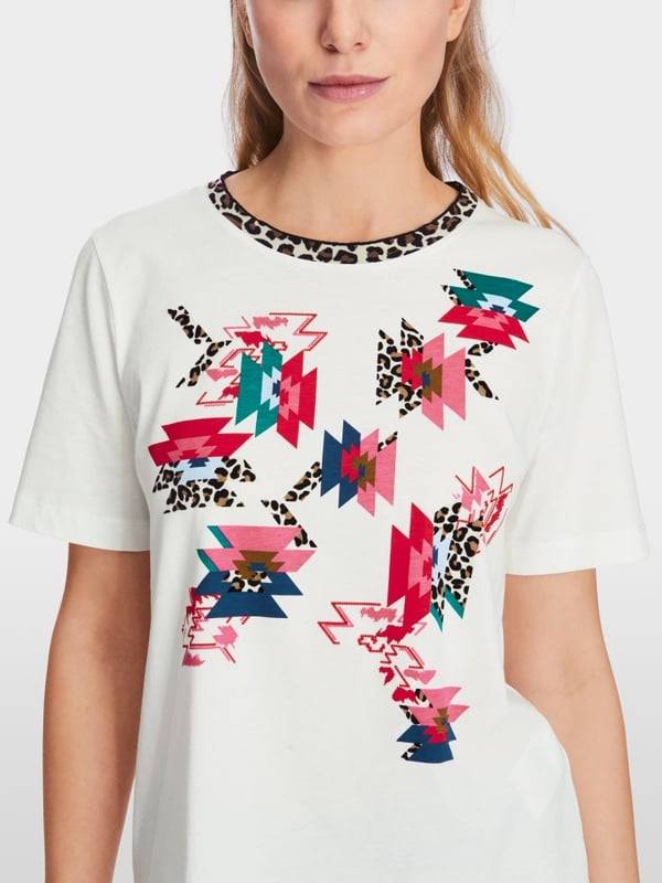 Marc Cain Baumwoll-T-Shirt "Rethink Together" Fabrikladen