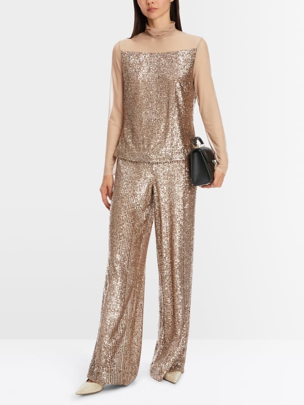 Marc Cain Schlupf-Bluse mit Pailletten 2025