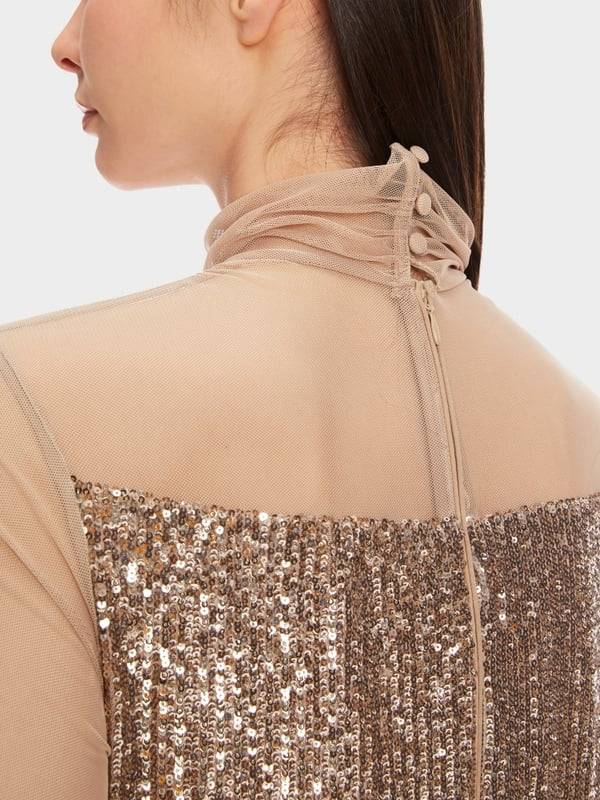 Marc Cain Schlupf-Bluse mit Pailletten 2025