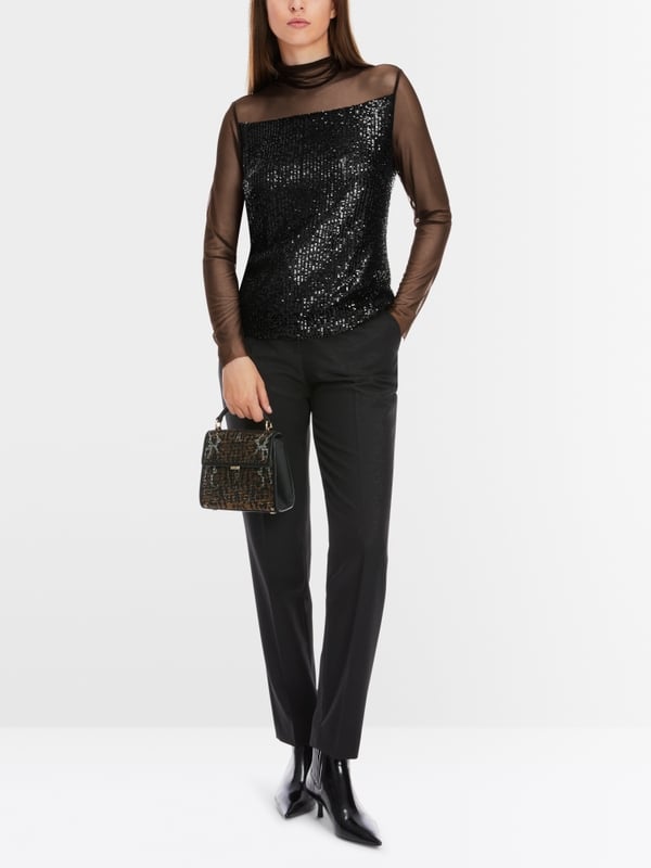 Marc Cain Schlupf-Bluse mit Pailletten Online