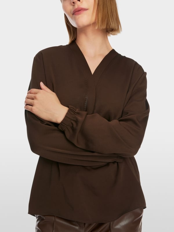 Marc Cain V-Neck-Bluse "Rethink Together" Fabrikverkauf