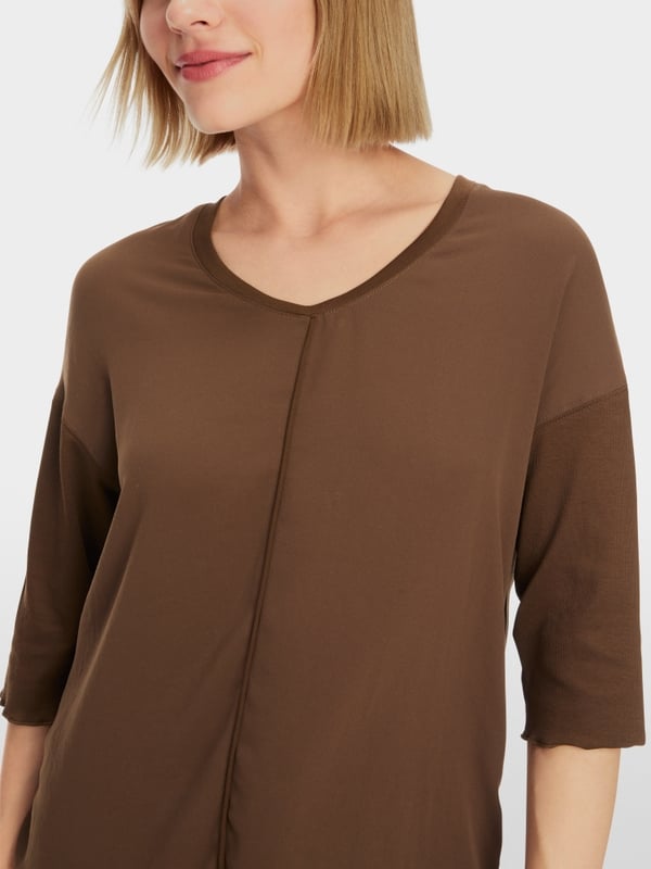 Marc Cain Blusenshirt mit V-Neck Kostenloser Versand