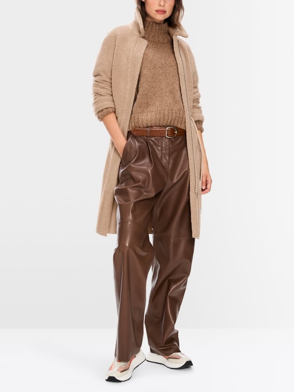 Marc Cain Mantel in lockigem Fun Fur Flash Sale
