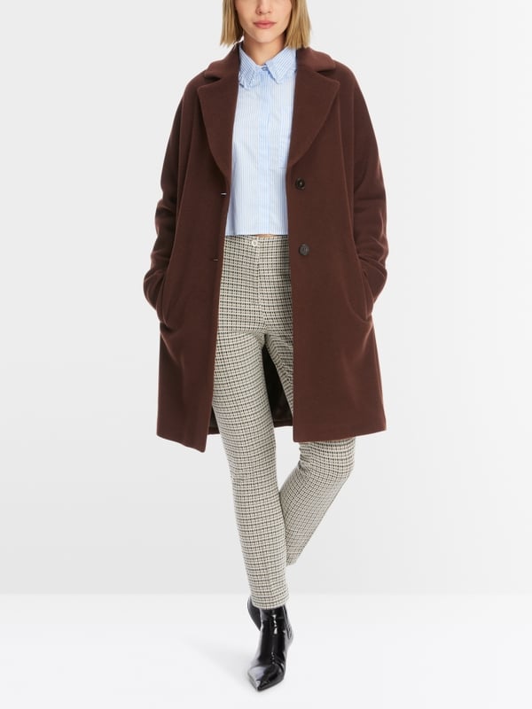 Marc Cain Flauschiger Mantel mit Kimono-Ärmel Preisnachlass