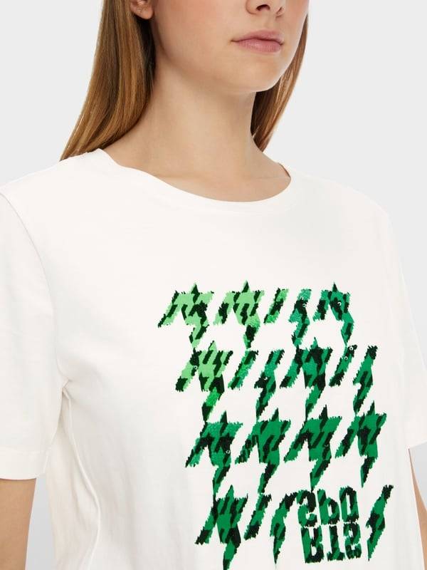 Marc Cain T-Shirt mit platziertem Chickcheck Verkauf