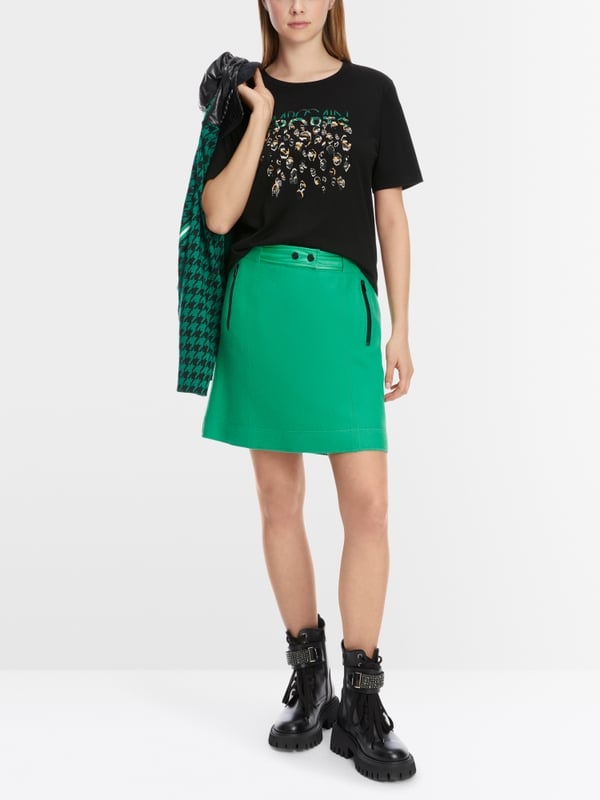 Marc Cain T-Shirt mit Greo-Print Schlussverkauf