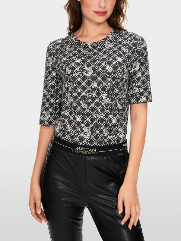 Marc Cain Shirt aus Baumwollstretch Fabrikverkauf
