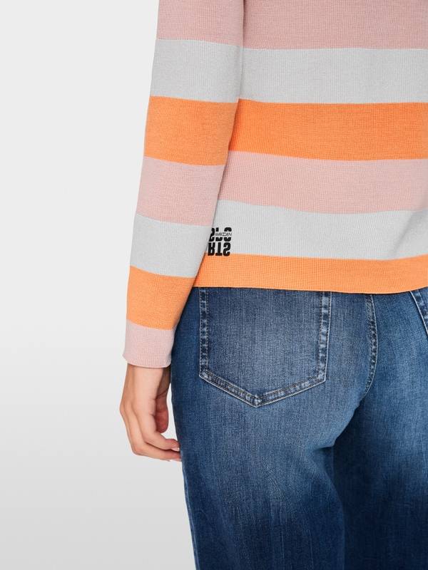 Marc Cain Gestreifter Sweater Knitted in Germany Online Outlet