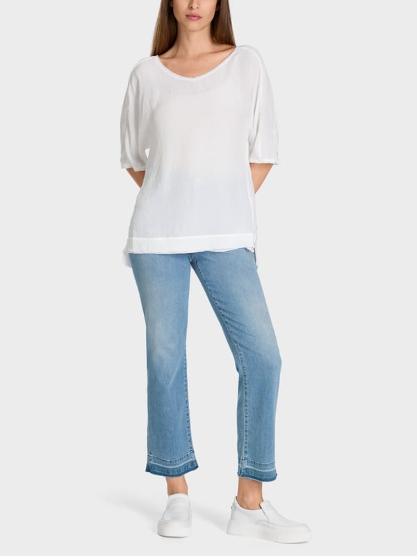 Marc Cain Unifarbene Schlupfbluse Discount Store für neue Produkte