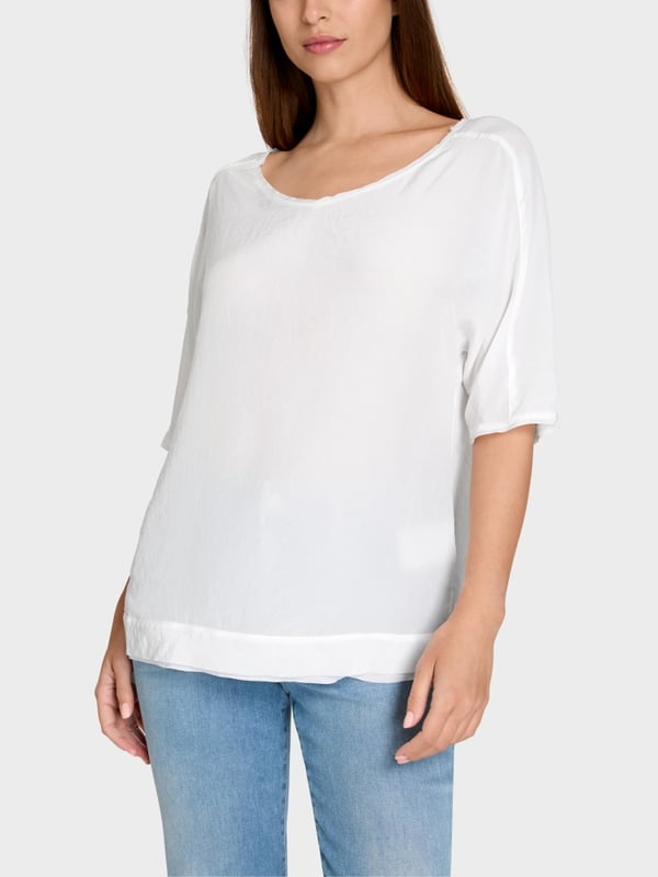 Marc Cain Unifarbene Schlupfbluse Discount Store für neue Produkte