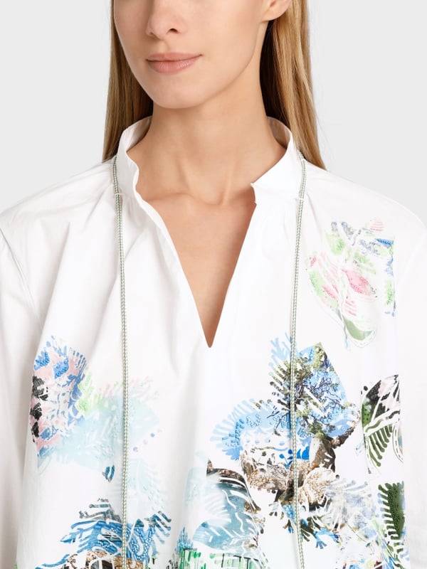 Marc Cain Bluse mit Print und Applikationen Super Rabatt