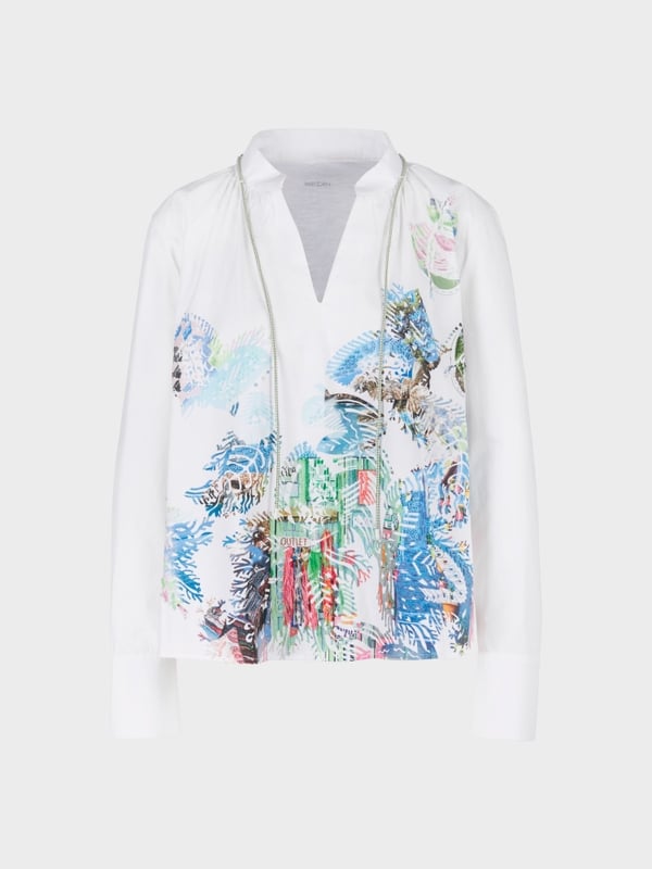 Marc Cain Bluse mit Print und Applikationen Super Rabatt
